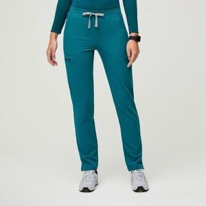 NEW Figs Yola Skinny Cargo Scrub Pants Limited Edition Pacific Blue Medium Tall